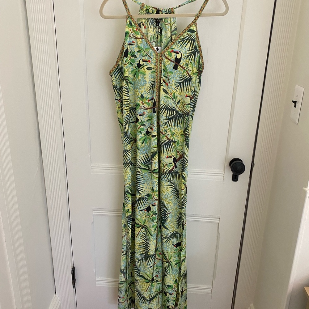 Tropical Green Maxi Dress
